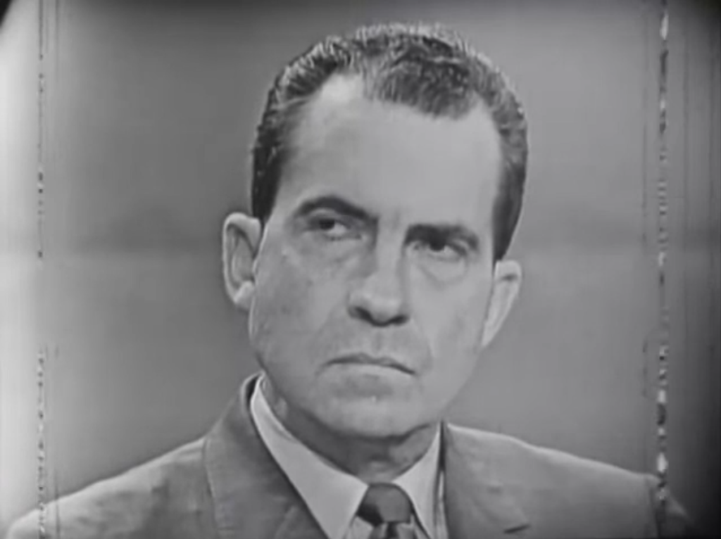 Nixon looking very unhappy