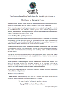 image of front cover of square breathing technique